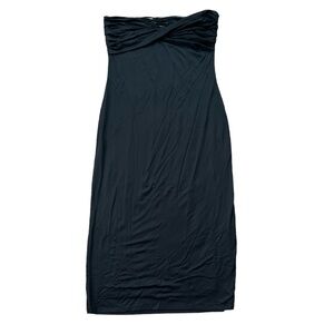 House Of‎ Harlow 1960 Stretch Jersey Strapless Midi Black Tube Dress Size Large